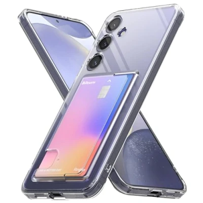 Immagine di Ringke Fusion Card Compatibile con Cover Samsung S24 Plus, Custodia Protettiva Portafoglio Carte Trasparente Disegnato per Galaxy Plus Clear