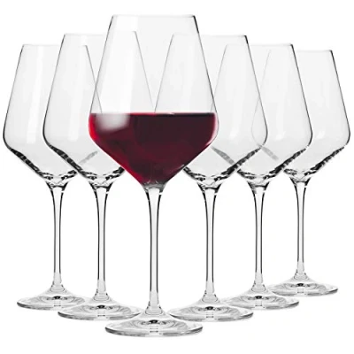 Immagine di Krosno Grandi Bicchieri Calice Vino Rosso Set di 6 490 ML Collezione Avant Garde Ideale per la Casa, Ristorante Feste e Ricevimenti Adatto alla Lavastoviglie