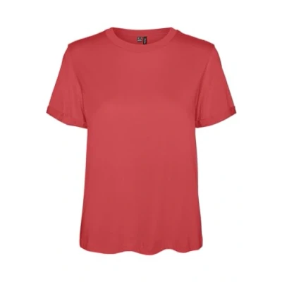 Immagine di Vero Moda Vmpaula Tshirt basic, Donna, Taglia: XS, Cayenne