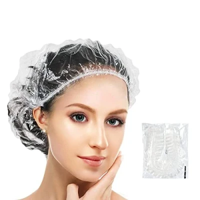 Immagine di G2PLUS 100PCS Cuffie Doccia Monouso Capelli per Hotel Spa e Parrucchiere,Confezionate Singolarmente