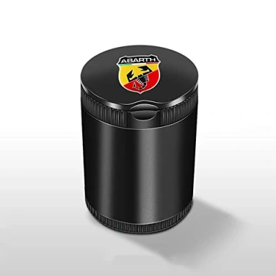 Immagine di Auto Posacenere per Abarth Autoestinguente Portatile Con Luce LED Coperchio Accessori,Blackstyle