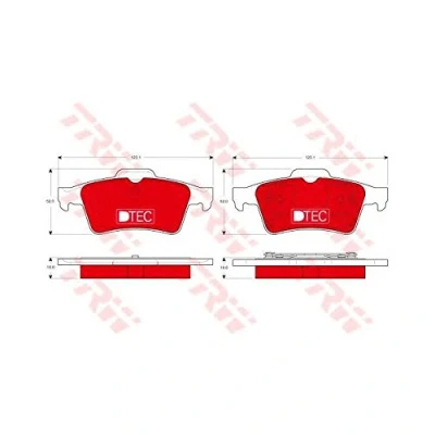 Immagine di TRW DTEC COTEC GDB1469DTE Kit pastiglie freno Non predisposto per contatto segnalazione usura RENAULT: ESPACE 4, MEGANE 2, LAGUNA 2 Grandtour