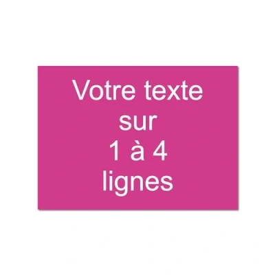 Immagine di Targhetta incisa personalizzata 1 4 linee 19,5 x 14 cm autoadesiva, rosa