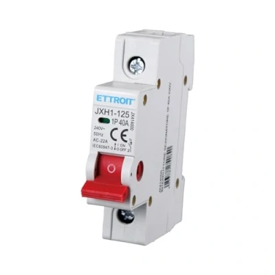 Immagine di Interruttore Sezionatore 25A 40A 63A, 1P 240VAC, Montaggio Su Guida DIN, Occupa 1 Modulo (40A)