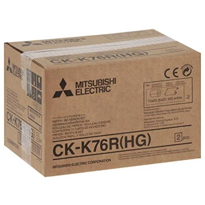 Immagine di Mitsubishi CK K 76 HG Set con cartuccia d&#039;inchiostro per sublimazione e rotolo di carta