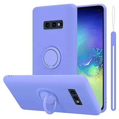 Immagine di Cadorabo Custodia compatibile con Samsung Galaxy S10e in LIQUID LILA CHIARO per Cellulare Silicone TPU Flessibile Anello Paraurti Cover Posteriore Ultra Sottile