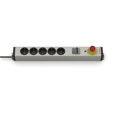 Immagine di Ehmann 0873x00052035 Multipresa Argento, Nero Schuko 1 pz.