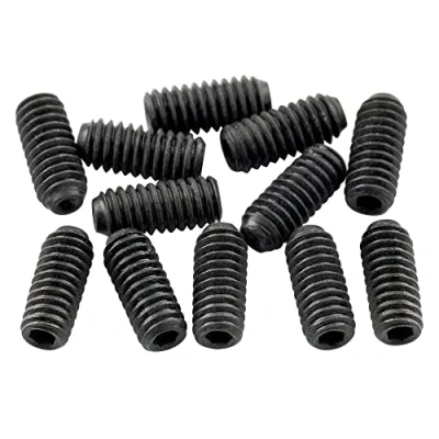 Immagine di Musiclily Ultra UNF#4 48X1/4 Pollici Viti per Regolazione Altezza Sellette Ponte Chitarra Elettrica USA, Nero (Set di 12)
