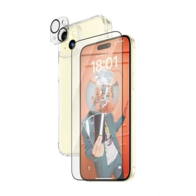 Immagine di PanzerGlass 3 in 1 Pack Pellicola di protezione per display Apple iPhone 15 Plus pz. B1174+2811