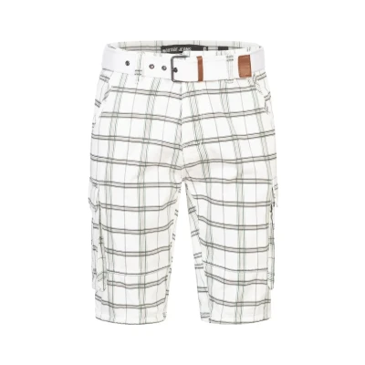 Immagine di Indicode Uomini Monroe Cargo Shorts Bermuda Pantaloncini Inclusa Cintura in Cotone Optical Check M