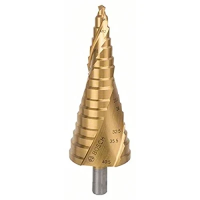 Immagine di Bosch Accessories 2608587434 HSS Punta a gradini 6 38.5 mm, 40.5 M10 M40 TiN Lunghezza totale 125.5 mm Alberino 3 facce 1 pz.