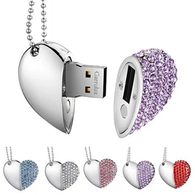 Immagine di GARRULAX Chiavetta USB, 32 GB, a forma di cuore, ad alta velocità, USB 3.0, memoria flash disk pendrive (viola)
