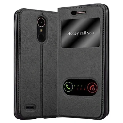 Immagine di Cadorabo Custodia Libro per LG K10 2017 in NERO COMETA con Funzione Stand e Chiusura Magnetica Portafoglio Cover Case Wallet Book Etui Protezione