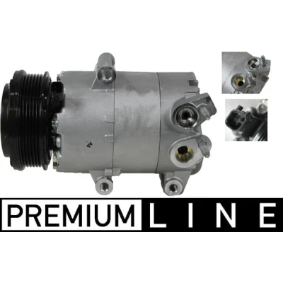 Immagine di MAHLE ORIGINAL ACP 555 000P Compressore Aria Condizionata 7VS16ic 12 PAG 46 YF R 1234yf, 134a con anello tenuta senza vite spurgo olio FORD: C Max 2