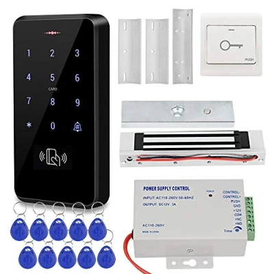 Immagine di KDL Sistema di controllo accessi per porte Controller tastiera RFID impermeabile IP68, alimentazione DC12V, serratura magnetica elettrica 180kg/350lbs con supporto Z&amp;L;prossimità 125KHz la