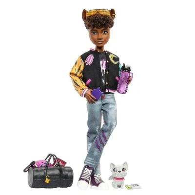 Immagine di Monster High Personaggio Clawd Wolf, bambola con bulldog gargoyle e tanti accessori a tema, giocattolo per bambini, 4+ anni, HNF65