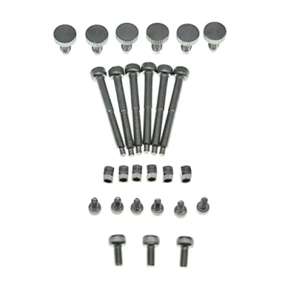 Immagine di Dopro Set intero in acciaio inox Tremolo Fine Tuner Viti String Insert Block Sella di montaggio Dado bloccaggio &amp; Lock per FR