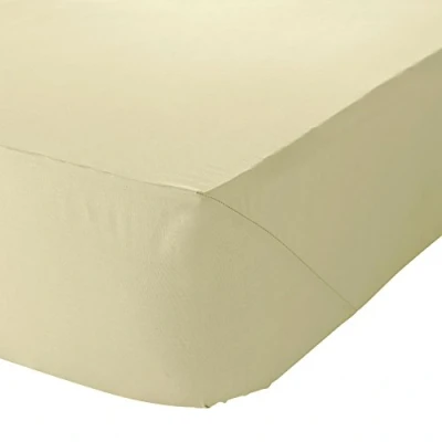 Immagine di Bianca Plain Dye Lenzuolo Sotto, Cotone, Stone, alla Francese