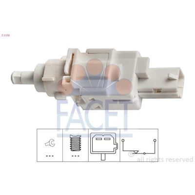 Immagine di FACET 7.1179 Interruttore luce freno meccanico Made in Italy OE Equivalent FIAT: Panda II Hatchback, Punto Doblo I Cargo