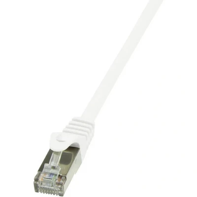 Immagine di LogiLink CP2091S RJ45 cavo di rete, patch CAT 6 F/UTP 10.00 m Bianco con protezione 1 pz.