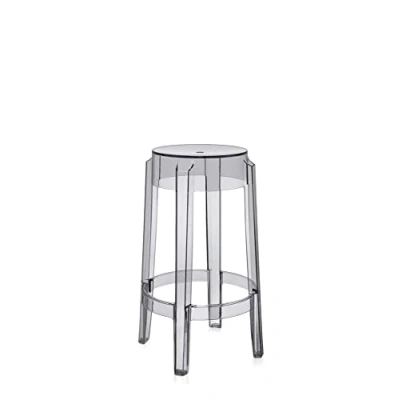 Immagine di Kartell Charles Ghost Sgabello, Set da 2, Fumè Trasparente, H. 65