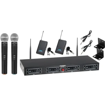 Immagine di McGrey UHF 2V2I Quad SET microfoni radiotrasmittenti 2x microfono palmare e Lavalier