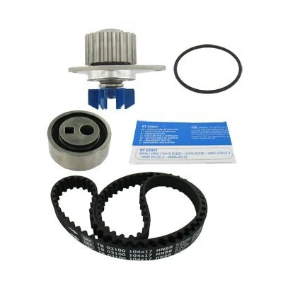 Immagine di SKF VKMC 03100 Pompa Acqua + Kit Cinghia Distribuzione con guarnizioni 104 PEUGEOT: 206 Hatchback, 106 I 205 II Hatchback