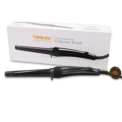 Immagine di Termix Arricciacapelli Evolution Wand, Baccheta di Curling in Ferro Arricciacapelli. Regolatore con Sensore a Sfioramento, Sistema Sicurezza Protech, Nero