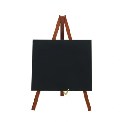 Immagine di SECURIT Mini Lavagna Con Cavalletto Treppiede Per Pennarelli A Gesso Liquido Caffè, Ristoranti, Bar, Negozi Base In Legno Laccato 24,4x15x13,5cm 1 Pennarello Incluso Colore Mogano