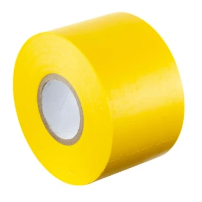 Immagine di GOCABLETIES Nastro isolante giallo 50 mm x 33 m Robusto ed autoadesivo Per proteggere, unire e riparare cavi 1 rotolo