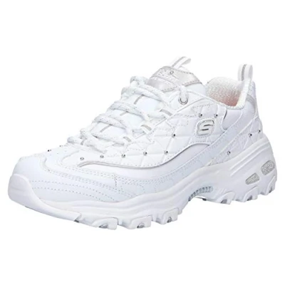 Immagine di Skechers D&#039;Lites, Scarpe da Ginnastica Donna, Bianco Argento WSL, 38.5 EU