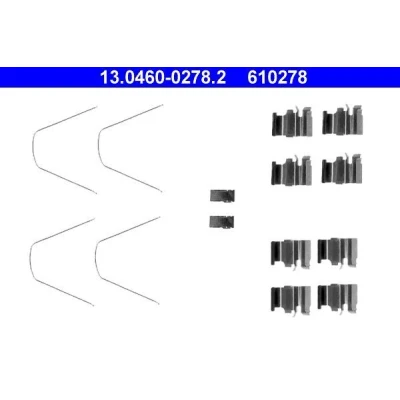 Immagine di ATE 13.0460 0278.2 Kit accessori, Pastiglia Freno a disco MAZDA: MX 5 I, 2