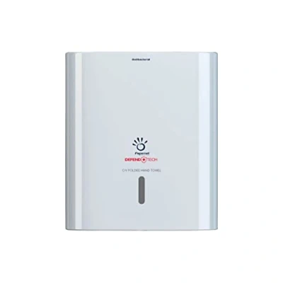 Immagine di PAPERNET Dispenser Antibatterico Defend Tech Asciugamano Piegato C/V, Bianco, 14.5 x 33 33.6 cm