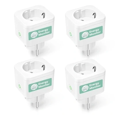 Immagine di meross Presa Smart con Monitoraggio Consumi, Prese Intelligente 16A, Wifi Compatibile Alexa, Google Home e SmartThings, Funzione Timer, Controllo Vocale Remoto App, 3840W, 4 Pezzi