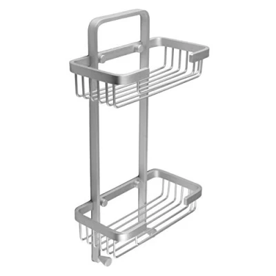 Immagine di TATAY Ice Cestello da Bagno a 2 Altezze, Acciaio Inossidabile, Cromato, 20,5 x 10,5 38,5 cm