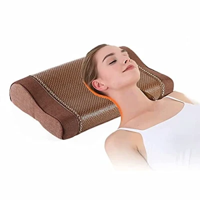 Immagine di HGTRH Cuscino Cervicale Memory Foam Guanciale, Letto Basso Ergonomico Antirussamento Federa Morbida Rimovibile Lavabile Antiacaro per Dolori a Collo E Cervicali