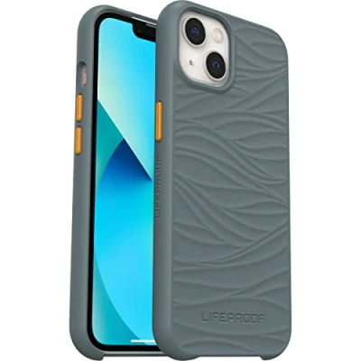 Immagine di Otterbox cover per iPhone 13 LifeProof Wake, resistente a shock e cadute fino 2 metri, sottile protettiva, progettata in modo sostenibile da plastica riciclata oceani, Grigio