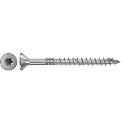 Immagine di Fischer 657103 Vite da legno 6 mm 40 Interno Esagonale rotondo, multidentato, TX, Torx, Impronta T Acciaio inox V2A resistente alla corrosione 200