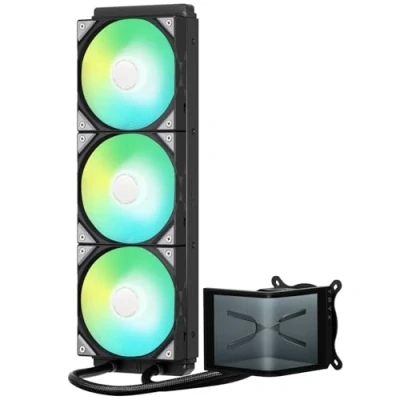 Immagine di TRYX Panorama SE 360 mm AIO nero, display AMOLED curvo da 6,5&quot;, pompa Asetek, 280 W TDP, ventola ARGB per Intel LGA 1851/1700/1200/115X AMD AM5/AM4