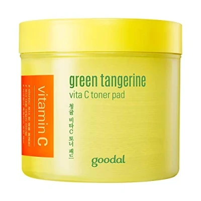 Immagine di Goodal Dischetti impregnati con toner Green Tangerine Vita C, per qualsiasi tipo di pelle (70 fogli)