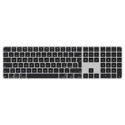 Immagine di Apple Magic Keyboard con Touch ID e tastierino numerico per Mac chip Italiano Tasti neri ​​​​​​​