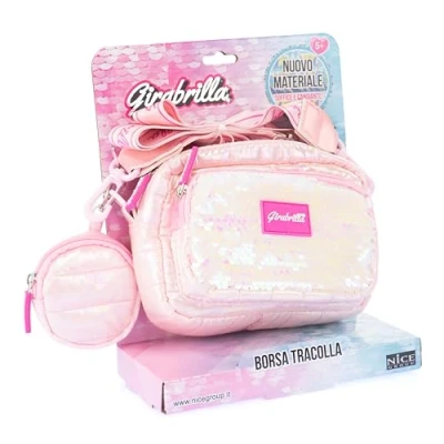Immagine di Girabrilla Nice Group Puffer Borsa Pochette, 1 Borsetta a tracolla Rosa con Porta Monete per bambine