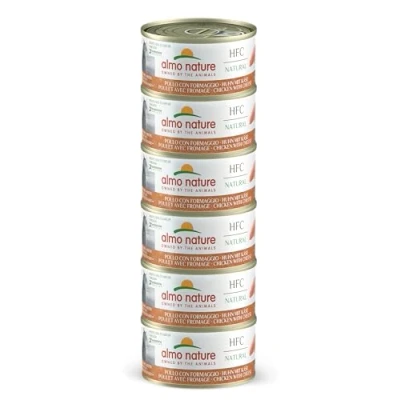 Immagine di Almo Nature HFC Natural 24 x 70 g Alimento umido per gatti Pollo con Formaggio