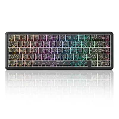 Immagine di ATTACK SHARK X65 HE Tastiera da Gioco Cablate al 65% con Interruttori Magnetici e Funzione Rapid Trigger (Contorni neri)