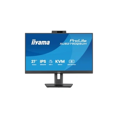 Immagine di Iiyama XUB2790QSUH B1 27&quot; Windows Hello Cam IPS 100Hz Slim Bezel, 4ms, 2560x1440, HDMI/DP, USB C (65W PD), Supporto regolabile in altezza, Webcam