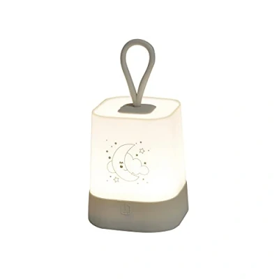 Immagine di Bébé Douceur, Nomade Luce notturna in silicone a LED, 8 x 16 cm, colore grigio nuvola Essen&#039;Ciel