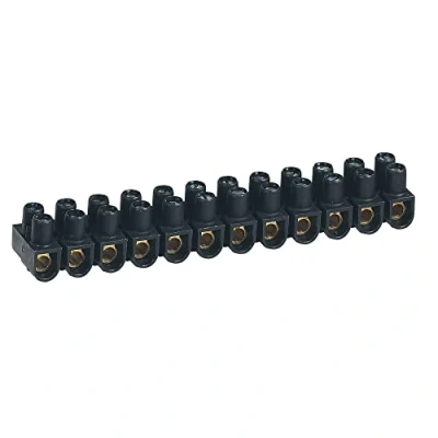 Immagine di Legrand LEG98433 Morsetto di collegamento, potenza 76 A, 2 morsetti a vite, dimensioni 16 mm, colore: Nero