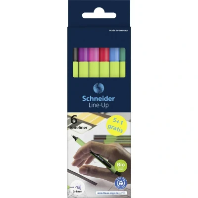 Immagine di Schneider Line Up 04 Astuccio per penne a punta fine, 6 pezzi, azione 5+1