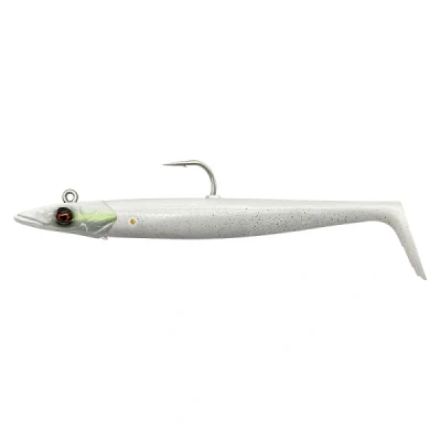 Immagine di Savage Gear Sandeel V2 Imitazione di sambuco super realistica con un&#039;azione vivace, ideale per pesci predatori in acqua salata, luccio, spigola e lucioperca Bianco Argento Perlato 17,5 cm