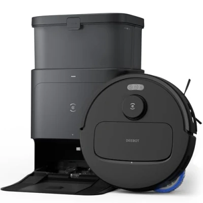 Immagine di ECOVACS DEEBOT N30 PRO OMNI Robot Aspirapolvere Lavapavimenti, 10000Pa, Mopping Adattivo dei Bordi, ZeroTangle, Lavapavimenti ad Acqua Calda, Asciugatura Aria 9mm Sollevamento Mop, Nero